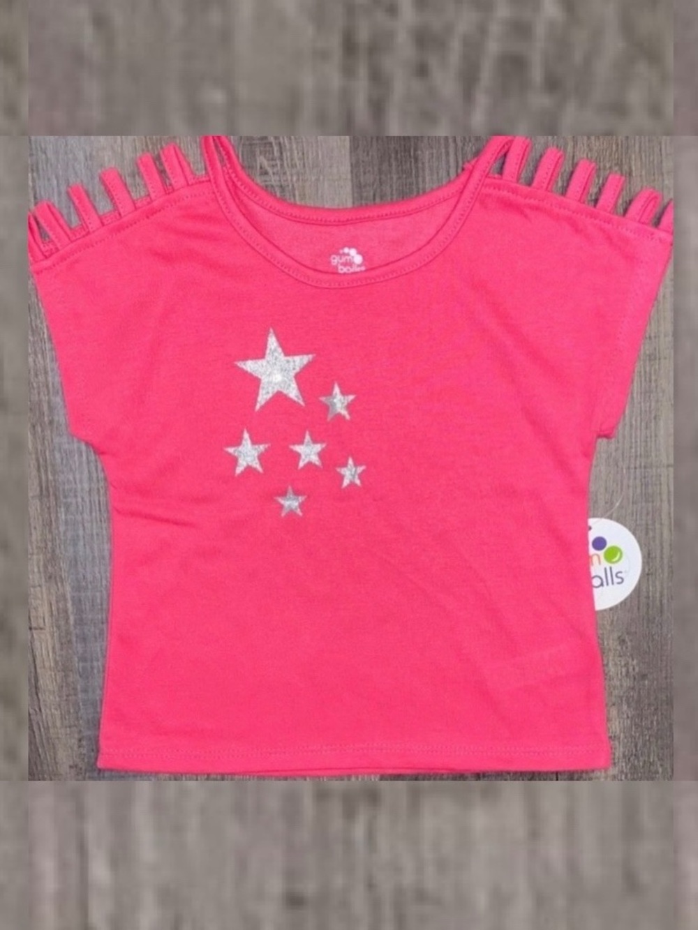 💞 New Baby & Toddler Girl Size 12 Months Glitter Star Active Top